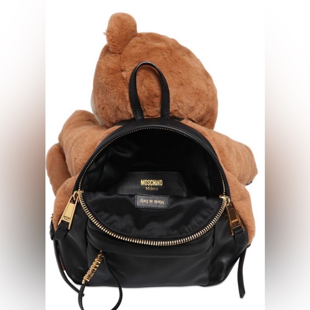 Like new Moschino Brown Teddy Bear with Backpack - Picture 2 of 6
